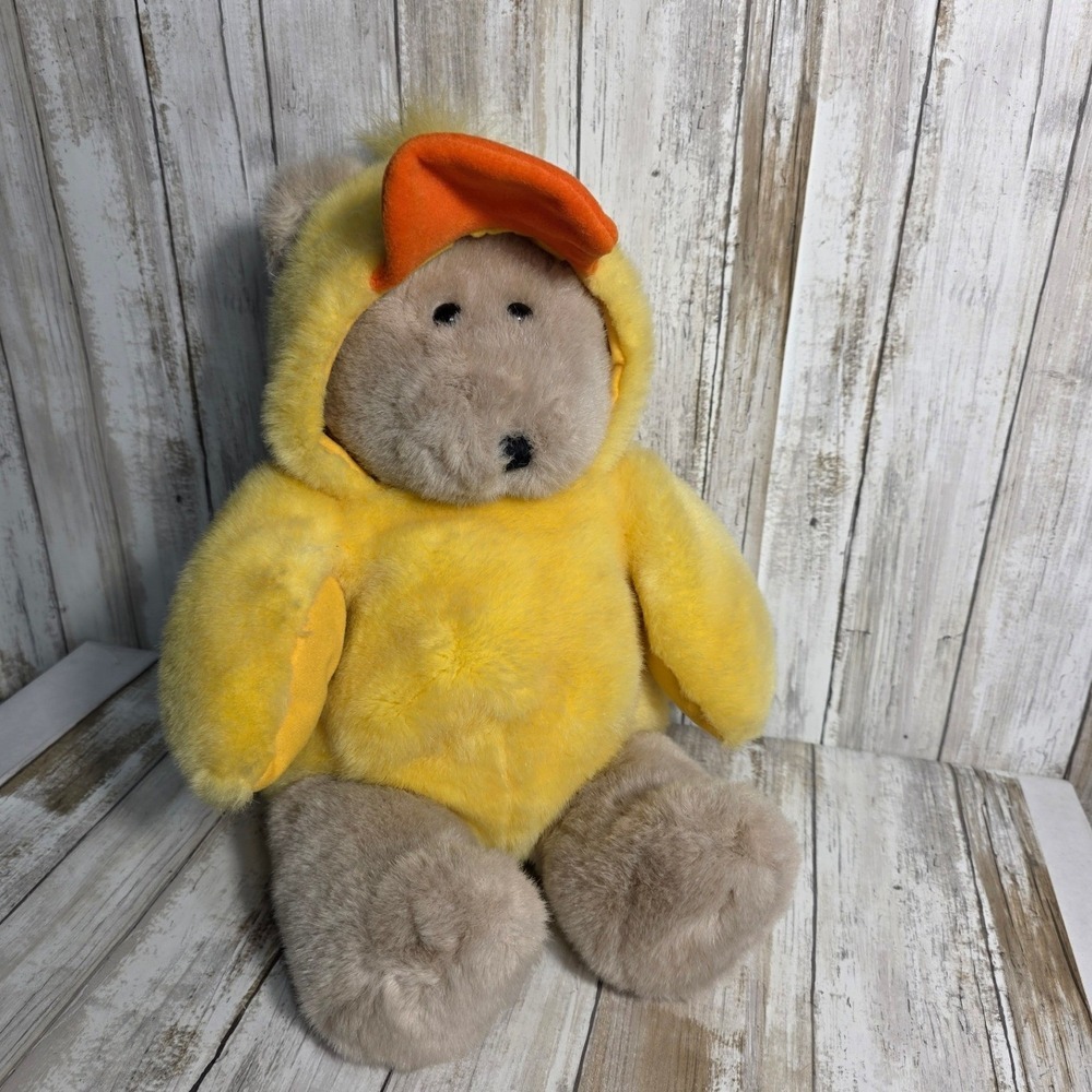 Starbucks Bearista Bear 6th Edition 1999 Yellow Duck Costume Plush 19 Inch - Picture 4 of 8
